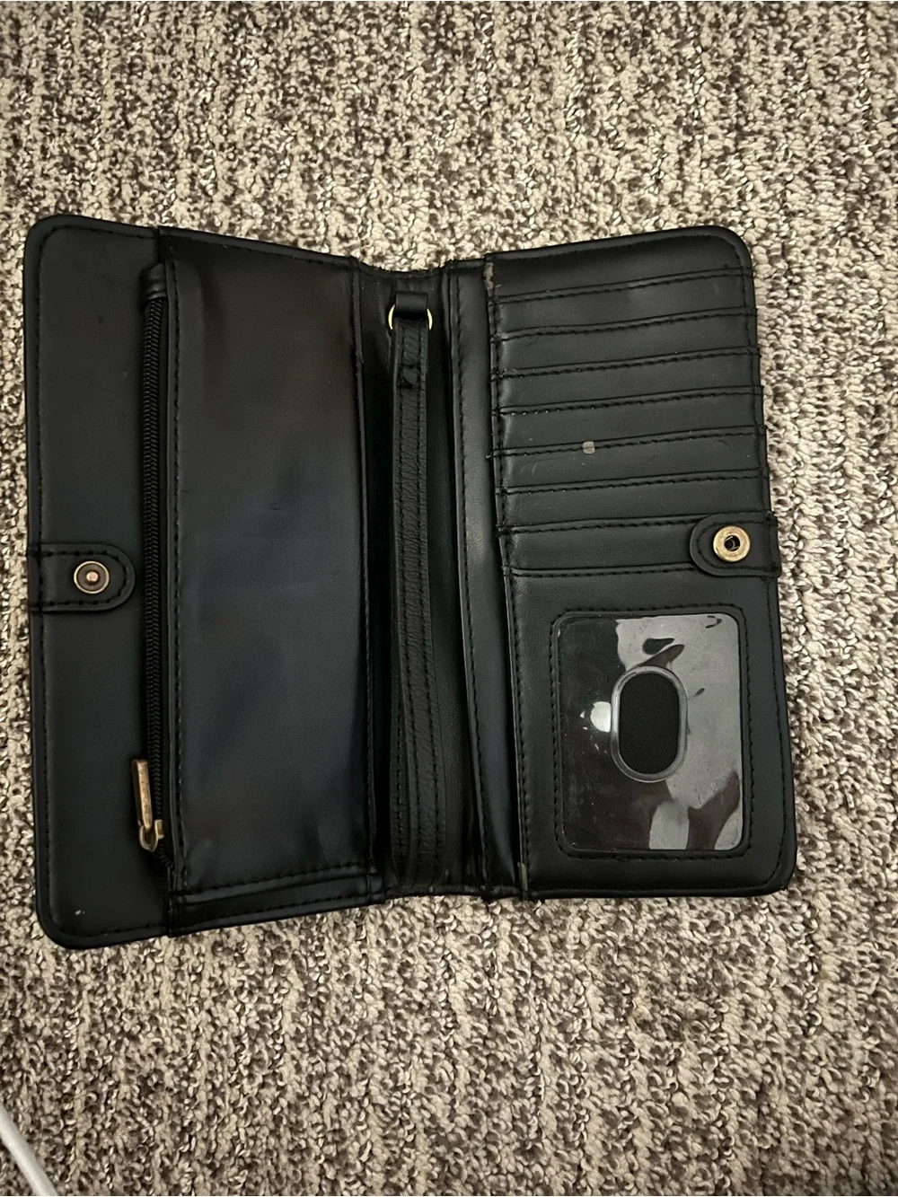 Target Black Leather Wristlet Travel Wallet